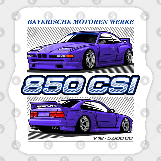 BMW 850 CSi Sticker by celengan